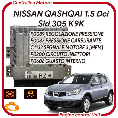 Centralina e difetti su motore e avviamento Nissan Qashqai 1.5Dci k9k Sid Centralina e difetti su motore e avviamento Nissan Qashqai 1.5Dci k9k Sid